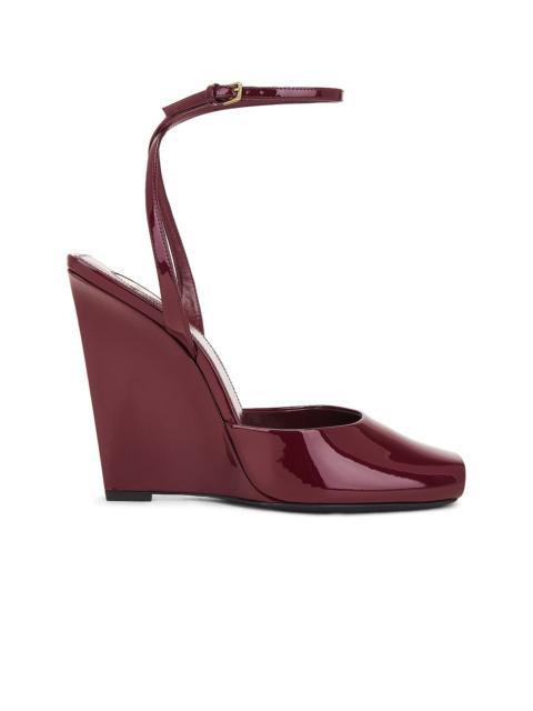 SAINT LAURENT Orhand Peep Toe Wedge