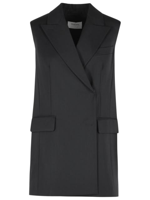 Sportmax Sportmax 'ALBERO' Black Virgin Wool Blend Vest