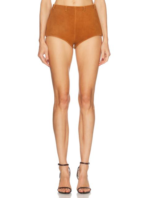 self-portrait Suede Short