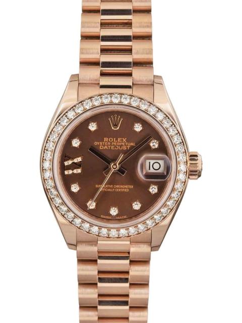 ROLEX Rolex Lady Datejust Everose Gold 279135 Diamond Dial