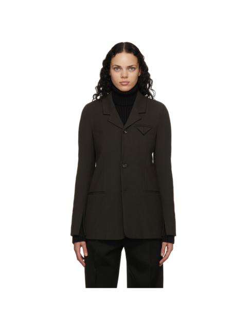 Bottega Veneta Brown Wool Twill Blazer