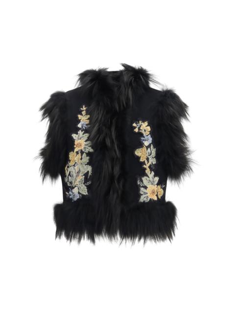 FENDI Fendi Gilet Panno Floral Black Women
