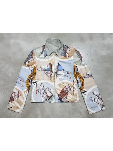 Hermès Hermes Sailboat & Lighthouse Silk & Cotton Reversible Jacket