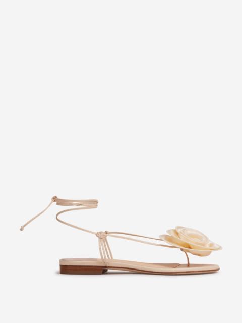 MAGDA BUTRYM FLORAL FLAT SANDALS