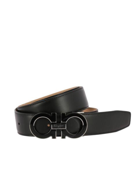 FERRAGAMO Salvatore Ferragamo Adjustable Gancini Leather Belt