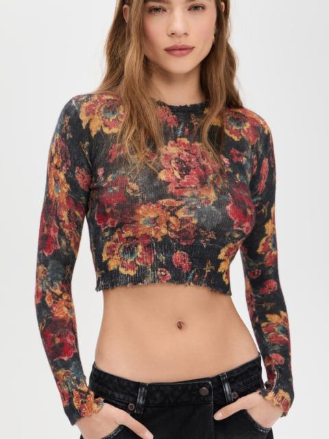 R13 Printed Baby Cashmere Crew Neck