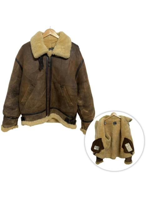 Other Designers Vintage 80’s Avirex Type B-3 Sherpa Leather Flight Jacket