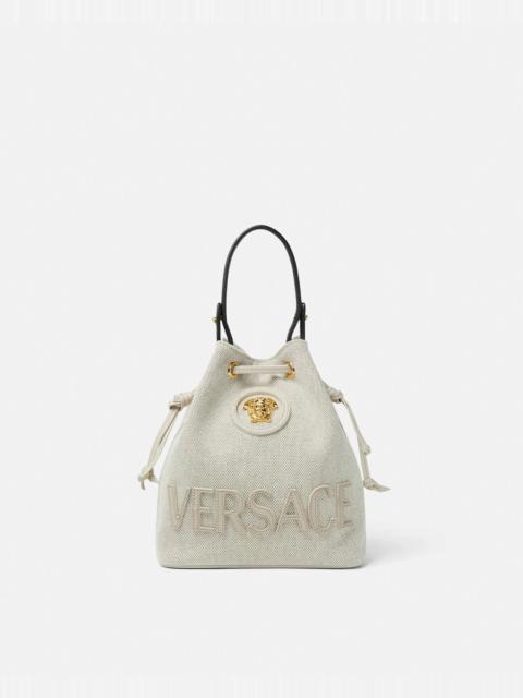 VERSACE La Medusa Canvas Bucket Bag