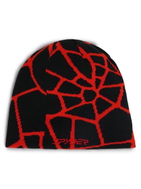 SPYDER Mens Reversible Web Beanie - Spyder Red