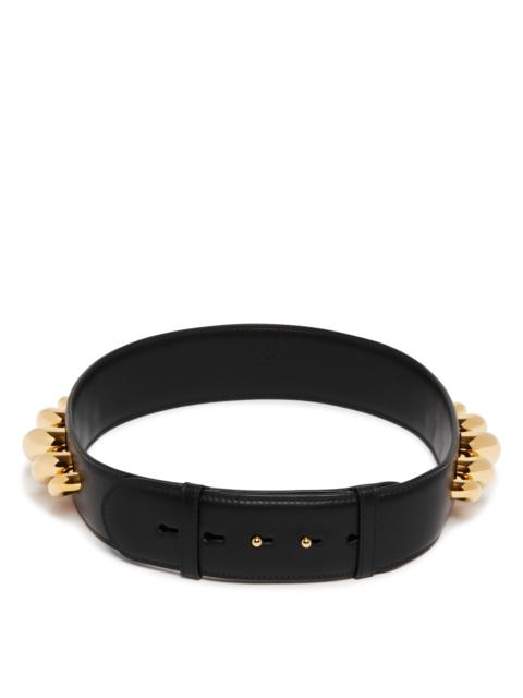 Alaïa Black Torsion Jewel Leather Belt