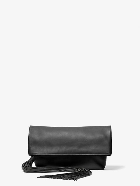 MICHAEL KORS COLLECTION Thalitha Leather Foldover Clutch
