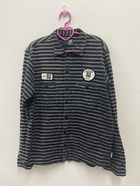 Other Designers Japanese Brand - MAGICAL MOSH MISFITS MXMXM Japan Patches Striped Button Up