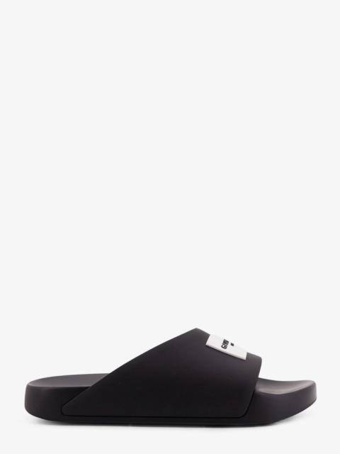 Givenchy Givenchy Rubber Slide with Logo Lettering Patch Black