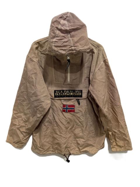 Other Designers Napapijri - SUN FADED ART NAPAJIRI GEOGRAPHIC ANORAK JACKET FRONT POCKET