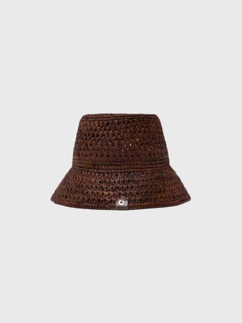 maje Colourful natural raffia bucket hat