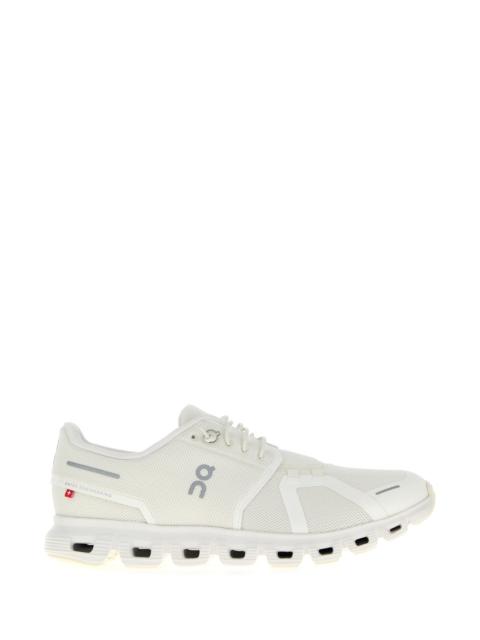 On White mesh Cloud 6 sneakers
