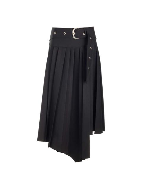 Off-White Pleated Asymmetrical Skirt