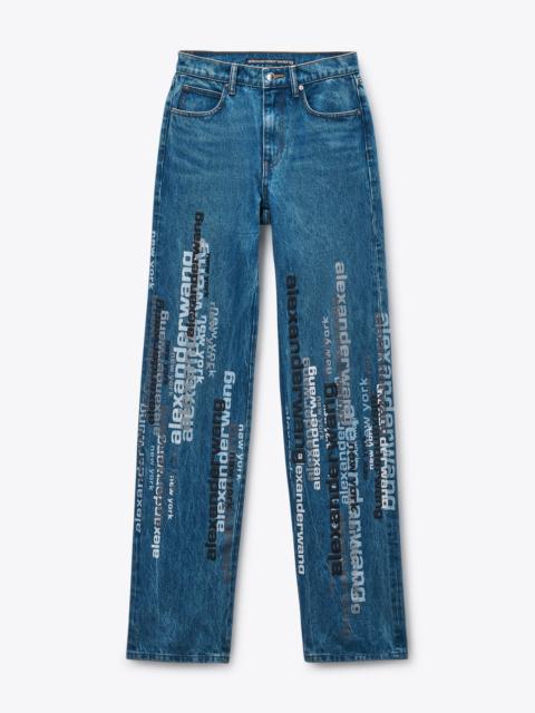 Alexander Wang Deep Blue EZ Jean with Vertical Logo