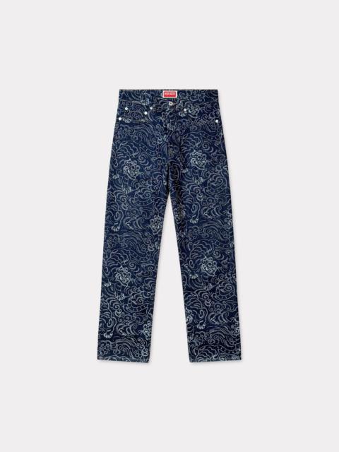 'KENZO Star Tiger' ASAGAO straight jeans in japanese denim