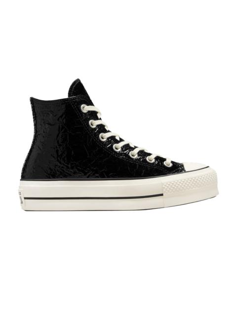 Converse Wmns Chuck Taylor All Star Lift Platform High 'Crinkled Leather - Black Egret'