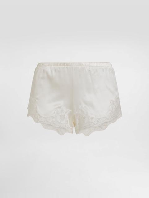 Dolce & Gabbana Shorts in satin with lace