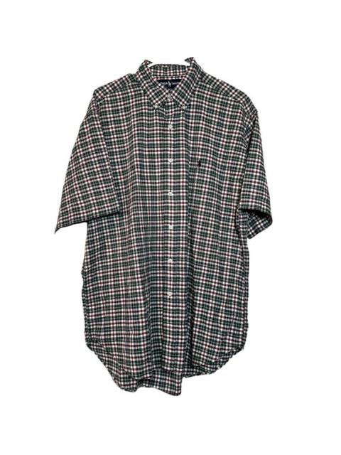 Ralph Lauren Blake Button Down Shirt 100% Cotton Plaid Short Sleeve Collared L