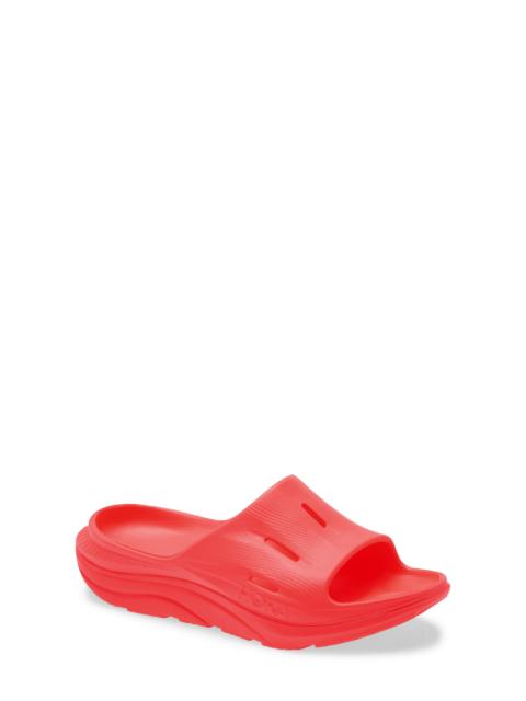 HOKA HOKA Ora Recovery Slide 3 Sandal in Neon Flame /Neon Flame at Nordstrom