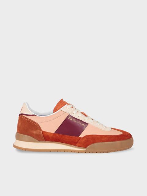 Paul Smith Women's Nubuck Rust Orange 'Dover' Colourblock Retro Gum Trainers