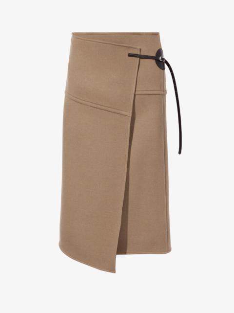 Proenza Schouler Aida Skirt in Brushed Melange Wool