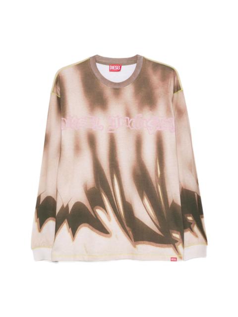 Diesel ABSTRACT-PRINT LONG-SLEEVE T-SHIRT