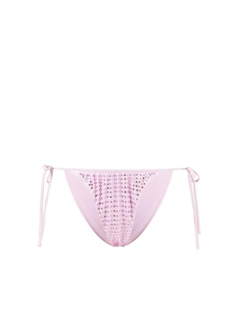 self-portrait rhinestone-embellished bikini bottoms
