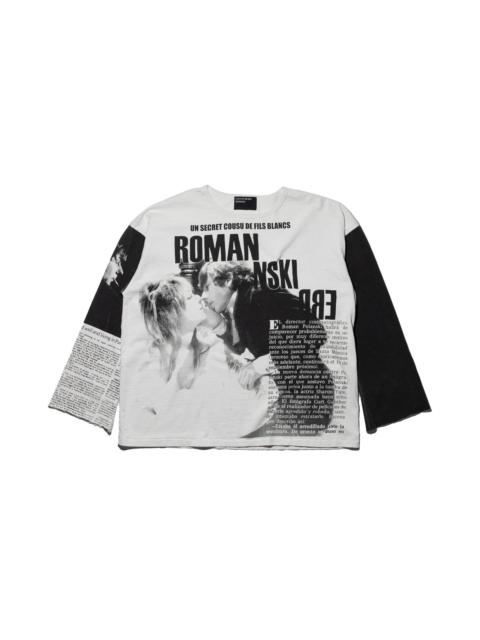 Enfants Riches Déprimés ROMAN OVERSIZED LONG SLEEVED T-SHIRT (FADED WHITE/BLACK)
