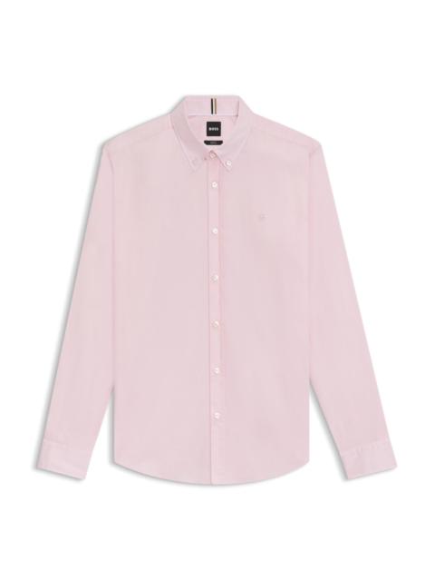 BOSS SLIM-FIT SHIRT WITH DOUBLE B MONOGRAM