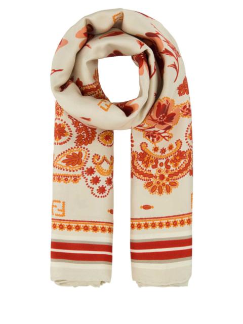 FENDI Fendi Women Printed Silk Ff Foulard