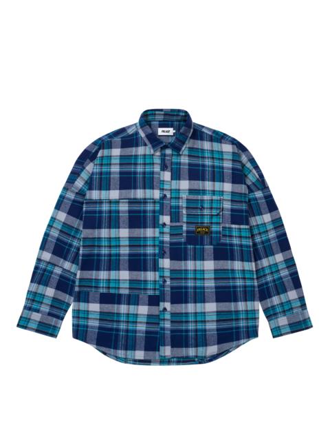 PALACE LUMBER YAK PATCH OVERSHIRT BLUE
