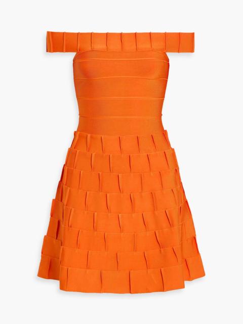 Other Designers Catalina off-the-shoulder bandage mini dress