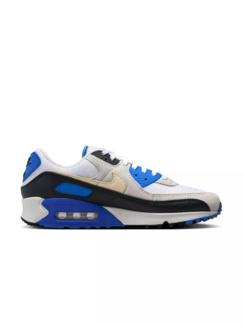 Nike Air Max 90 Premium "White/Racer Blue/Black/Khaki" Men's Shoe