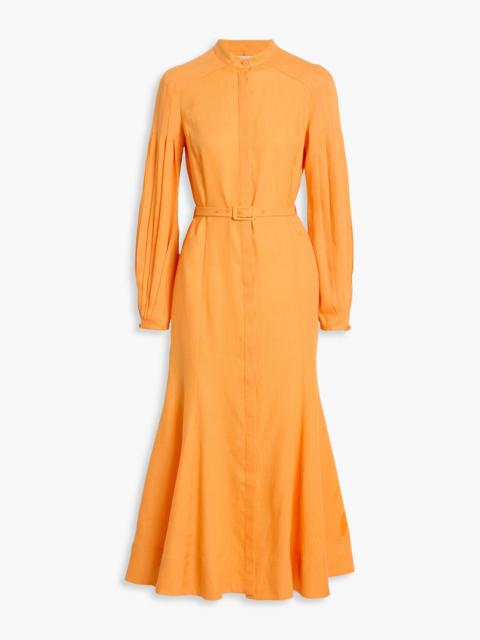 GABRIELA HEARST Lydia belted linen midi dress