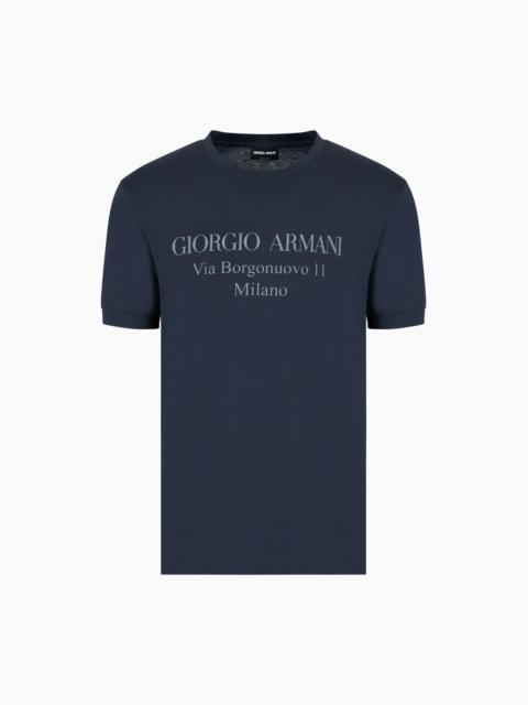 GIORGIO ARMANI Borgonuovo 11 crew-neck T-shirt in Pima cotton jersey