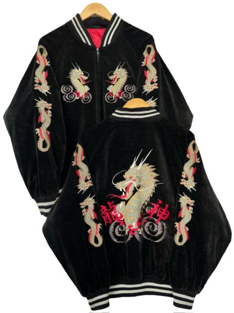 Other Designers Vintage Military Sukajan Japan Embroidered Dragon Jacket