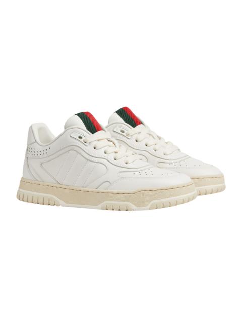 GUCCI Gucci Re-Web Women's White Leather Sneakers New (Women's siz