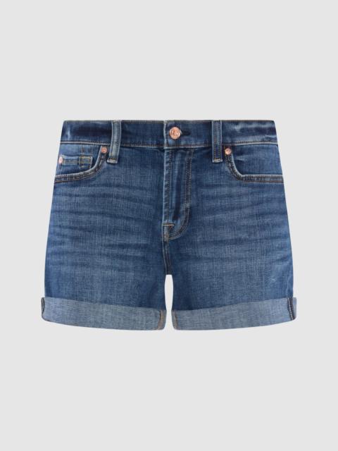 7 For All Mankind Broken Twill Mid Roll Short in Vanity
