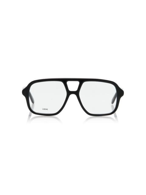 Loewe Slim Aviator-Frame Acetate Glasses black