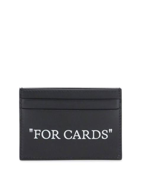 OFF-WHITE BOOKISH CARD HOLDER WITH LETTERING
