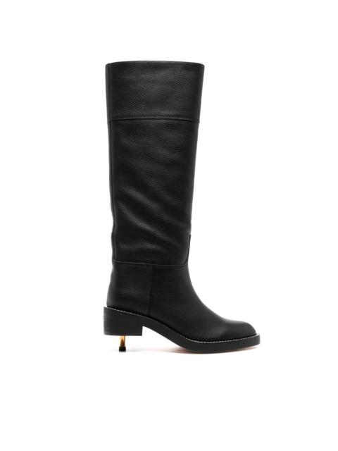 70mm heeled leather boots