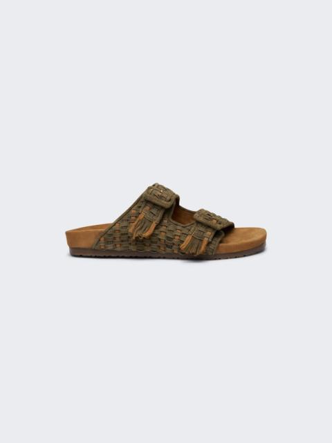 baziszt Tress Sandals Green And Brown