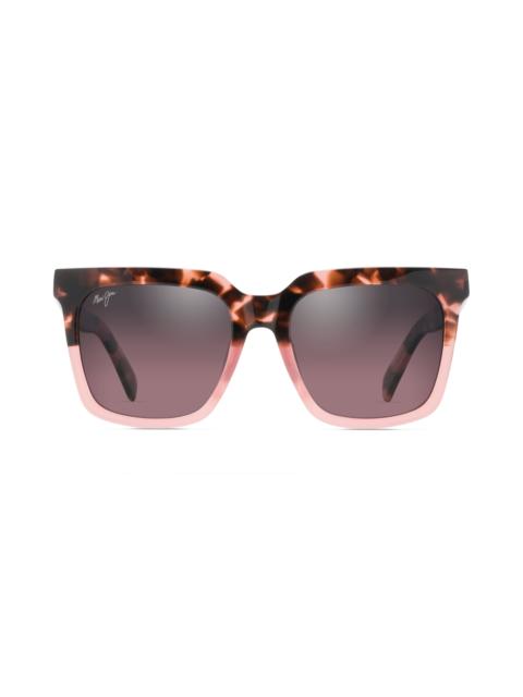 Maui Jim Maui Jim Rooftops 54mm PolarizedPlus2® Square Sunglasses in Pink at Nordstrom