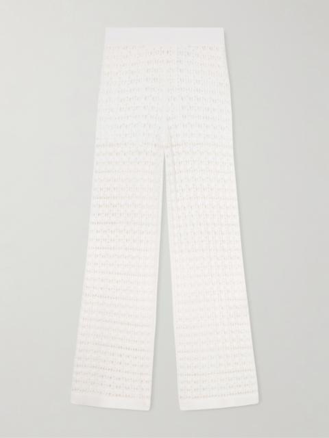 arch4 Ray Crocheted Cotton Straight-leg Pants