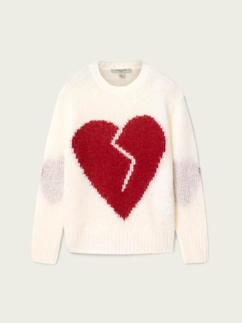 ALLSAINTS LUVHEART CREW NECK SWEATER