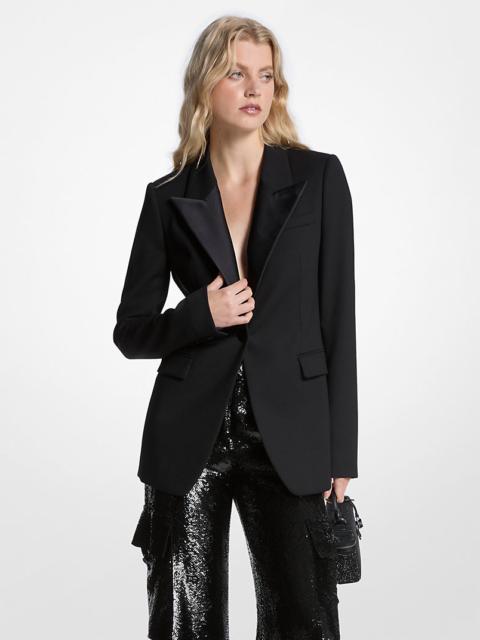 MICHAEL KORS Twill Tuxedo Blazer